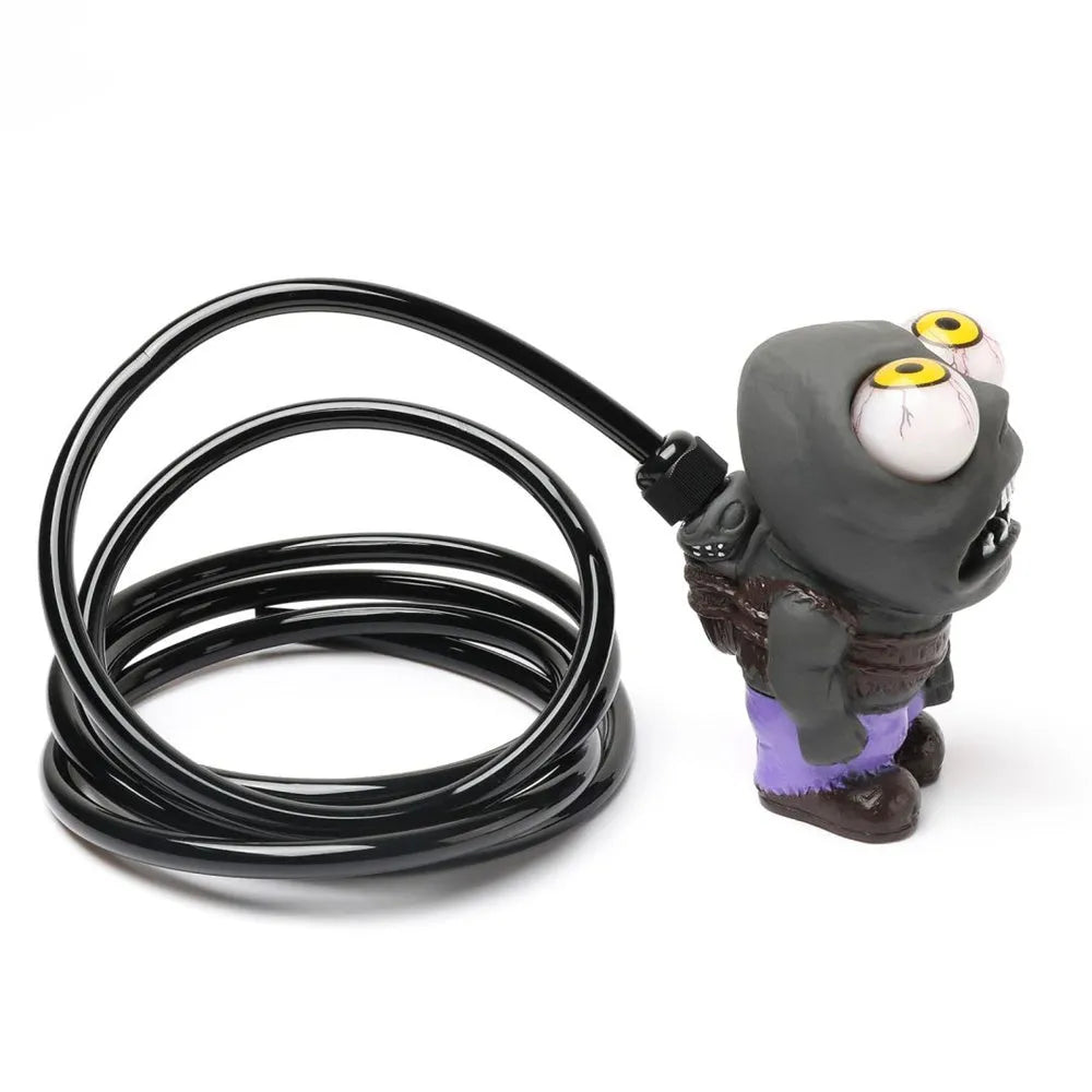 Turbo car decompress ornament kit showing rubber doll, copper three-way tube, pressure valve, and PU tubing on a white background.