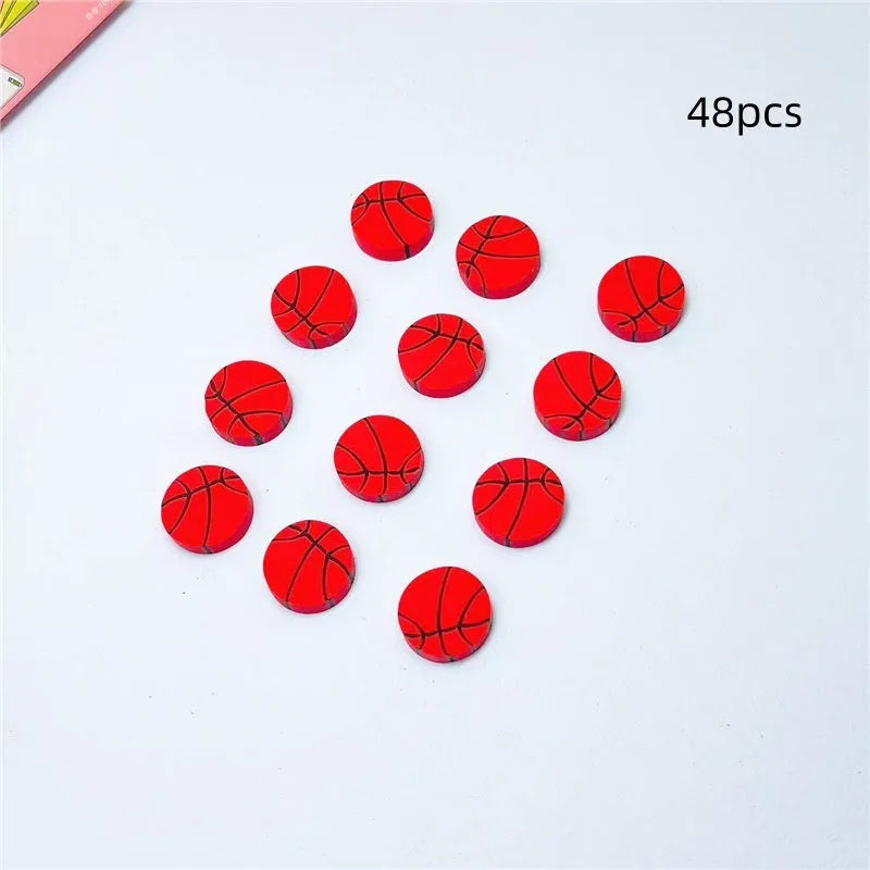 Creative TPR cartoon ball eraser in football shape, 2.5cm student eraser