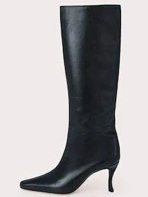 Women's square head cowboy boots in microfiber available in multiple colours including black, grey and patterned options