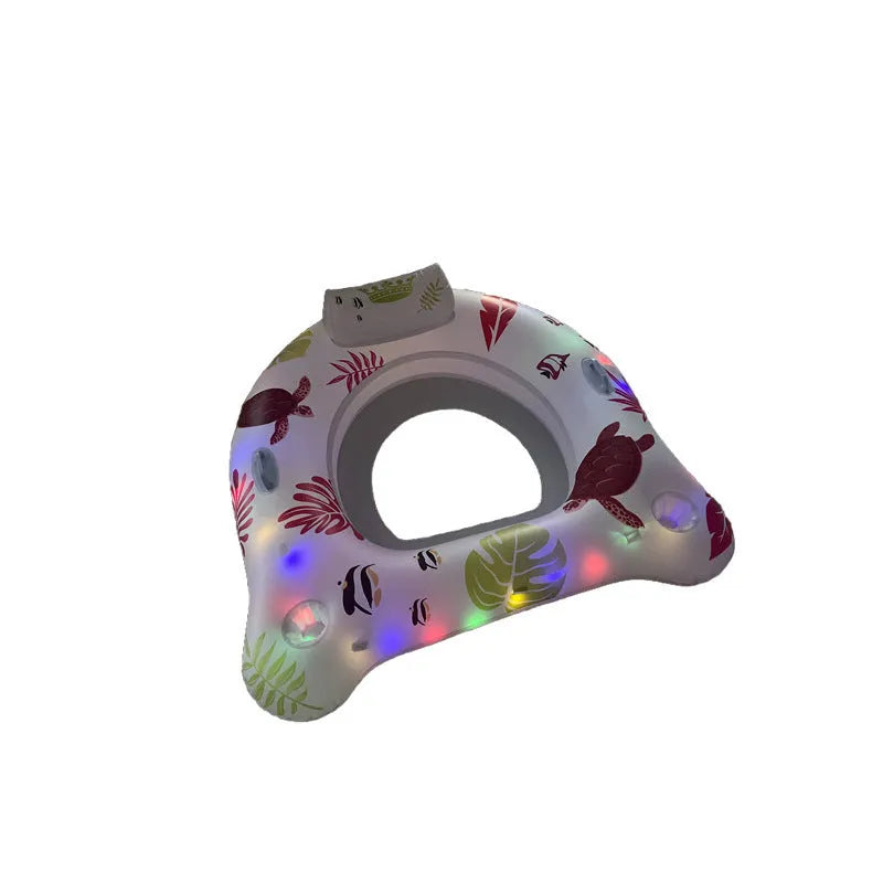 White U-shaped luminous inflatable float measuring 120x120 cm