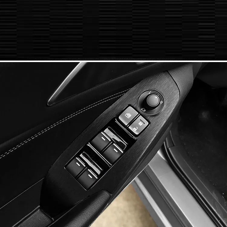 Car interior decorative adhesive film sticker kit for centre console and dashboard modification.