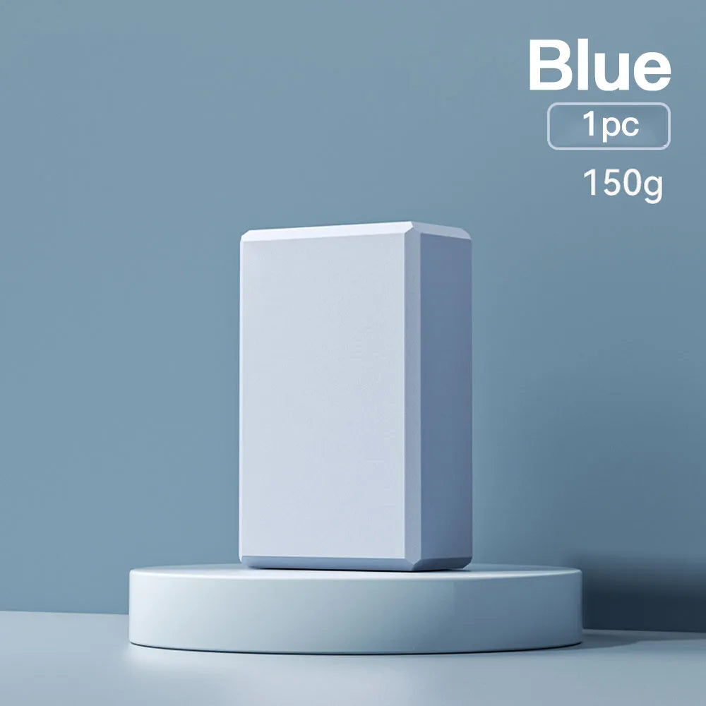 Solid colour EVA foam yoga block with hexagonal ridges for yoga and fitness training