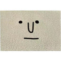 Square PVC floor mat with cartoon facial expression geometric pattern in Mr. Big Nose colour