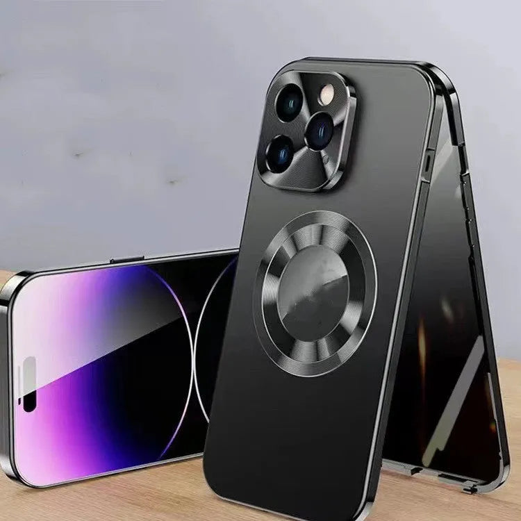 Magnetic iPhone case with metal clip shown in available colours for iPhone models
