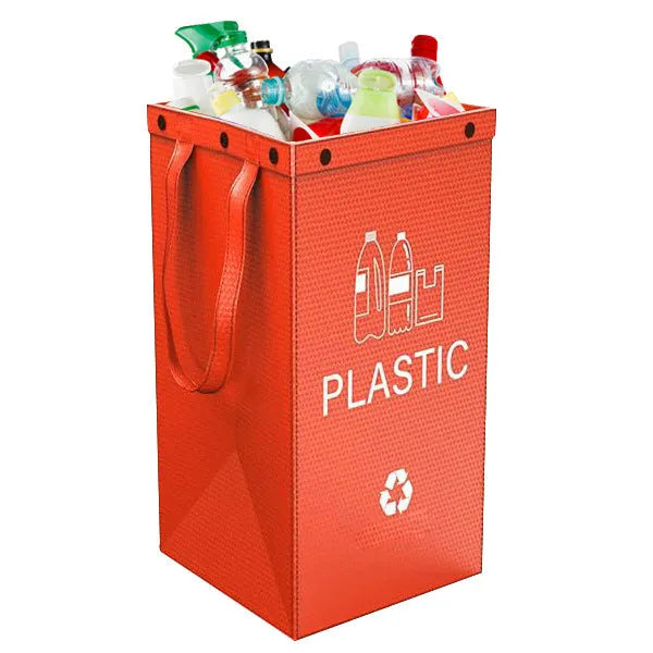 40L waterproof waste sorting bin in blue colour with clean bag style design