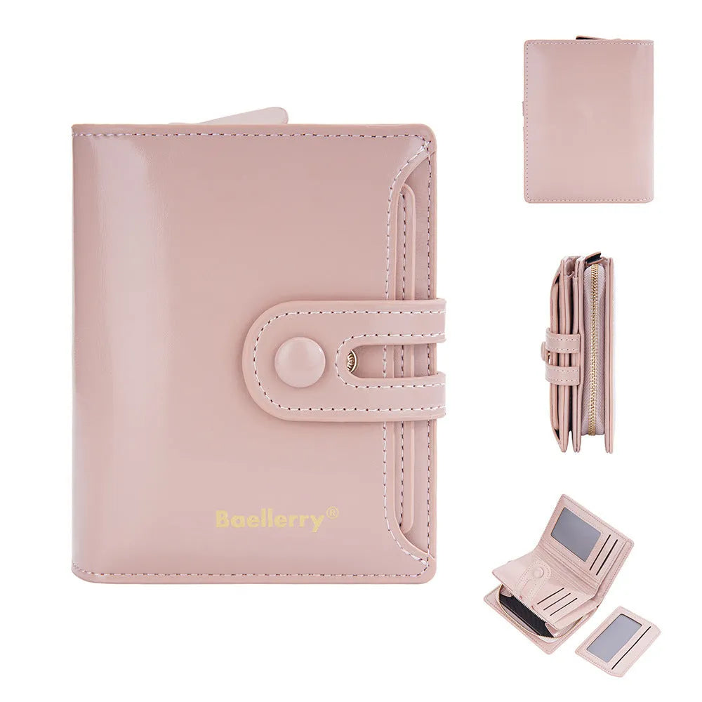 Women's PU leather card holder wallet in multiple colour options with polyester lining