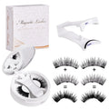 Portable integrated soap holder for magnetic false eyelash containers, made from white Chemical Fibre.