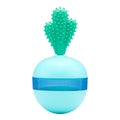 Blue durable rubber interactive treat dispensing dog toy for medium and large dogs