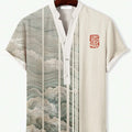 Men's grey short sleeve t-shirt with a colourful 3D digital tiger print graphic on the front.