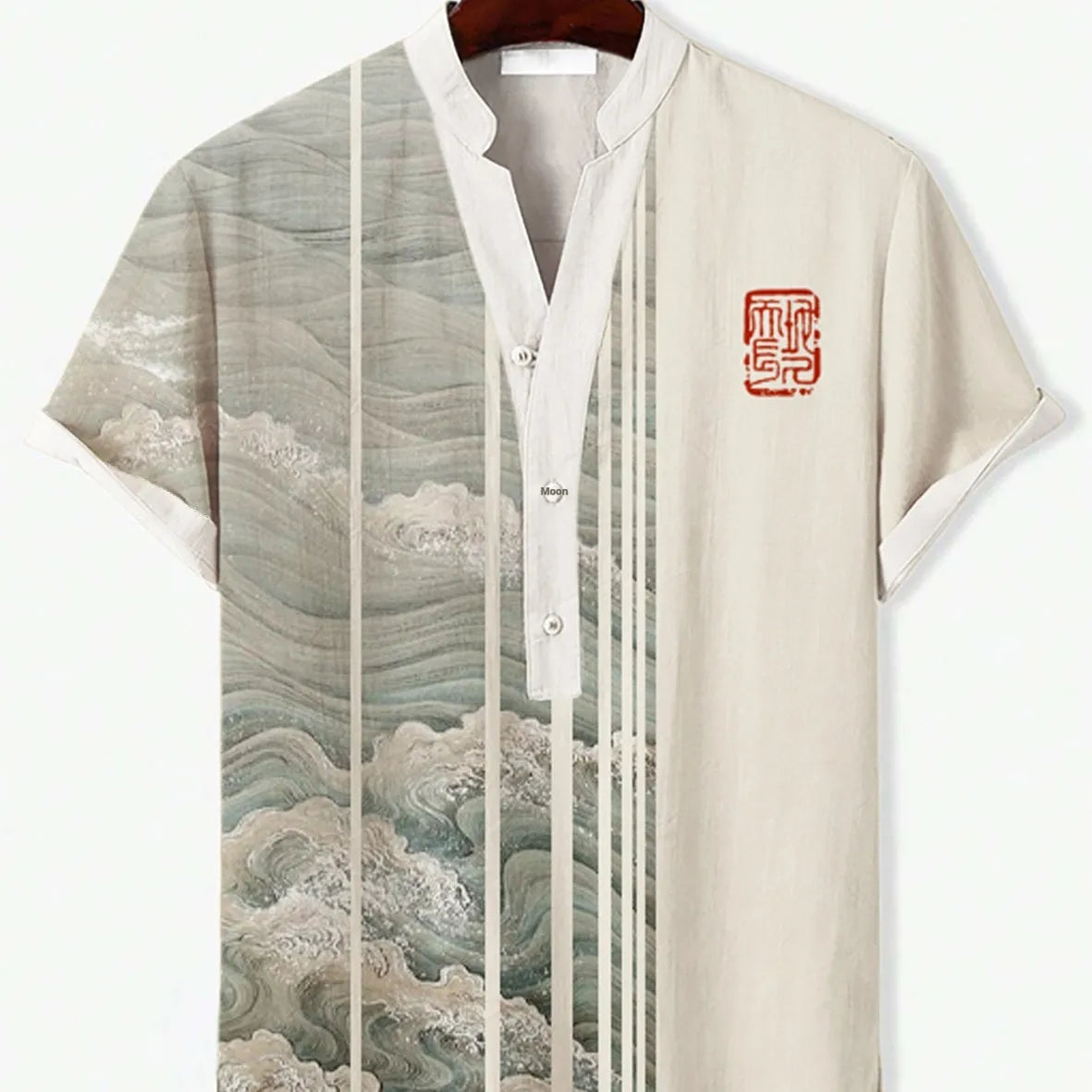 Men's grey short sleeve t-shirt with a colourful 3D digital tiger print graphic on the front.