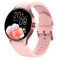 Men's and women's black Bluetooth sport watch with 1.43-inch round screen on wrist, showing display.