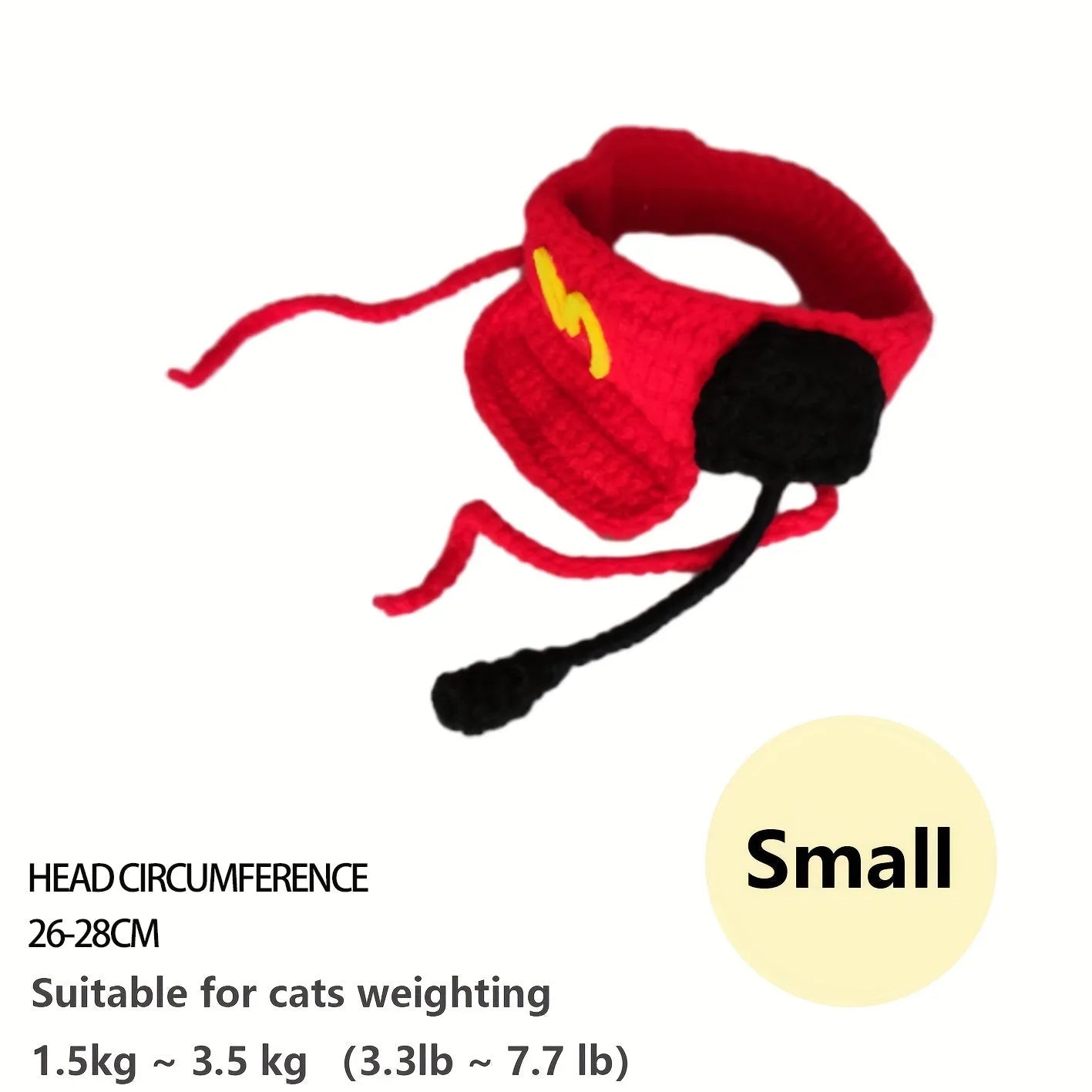 Handmade cat chef hat with cotton knitted sweater pet costume for small to medium dogs and cats