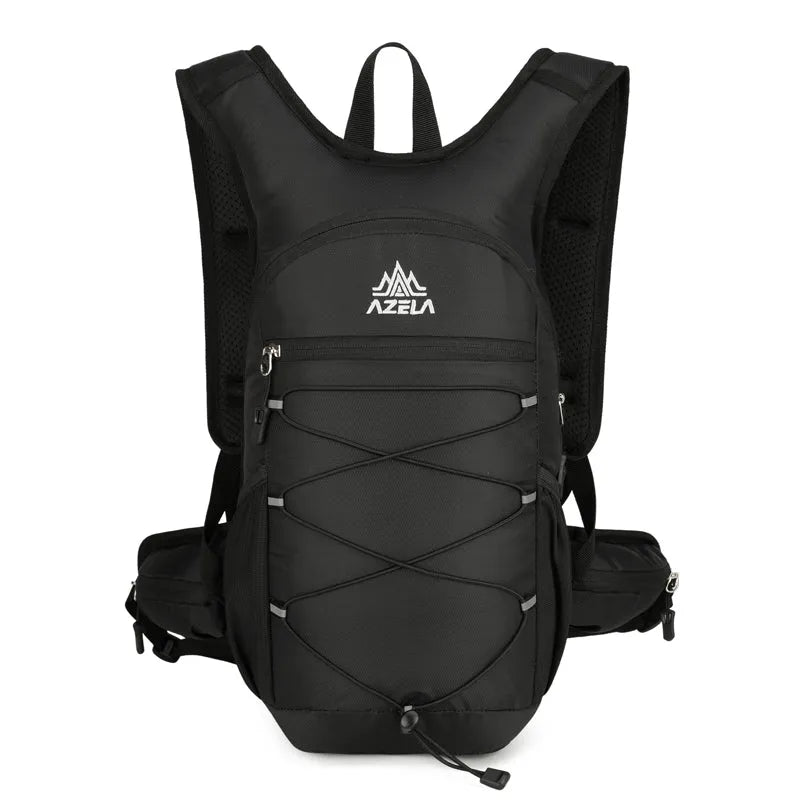 AZELA lightweight hydration backpack with breathable mesh and bungee cord for trail running hiking