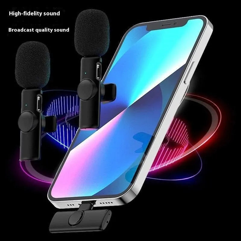 K-series collar clip microphone for wireless outdoor recording with multiple interface options.