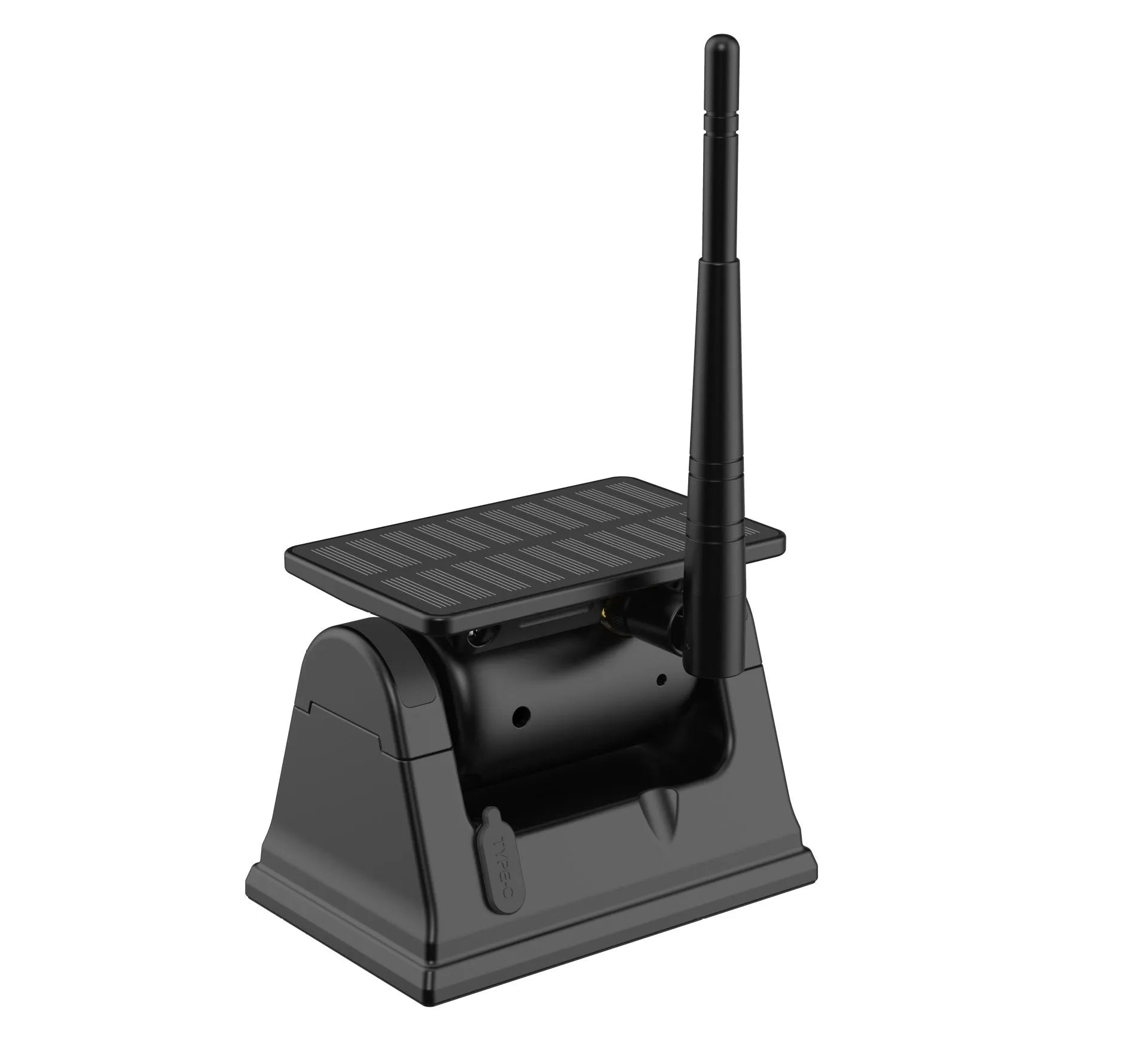 Solar wireless charging camera with aluminium alloy shell and magnet suction base for vehicle mounting.