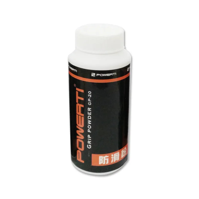 White sports anti-slip powder container for badminton, tennis and weightlifting grip