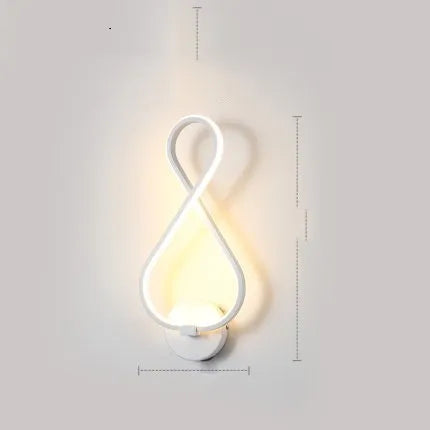 Nordic style LED wall lamp with a silicone shade mounted on a bedroom wall