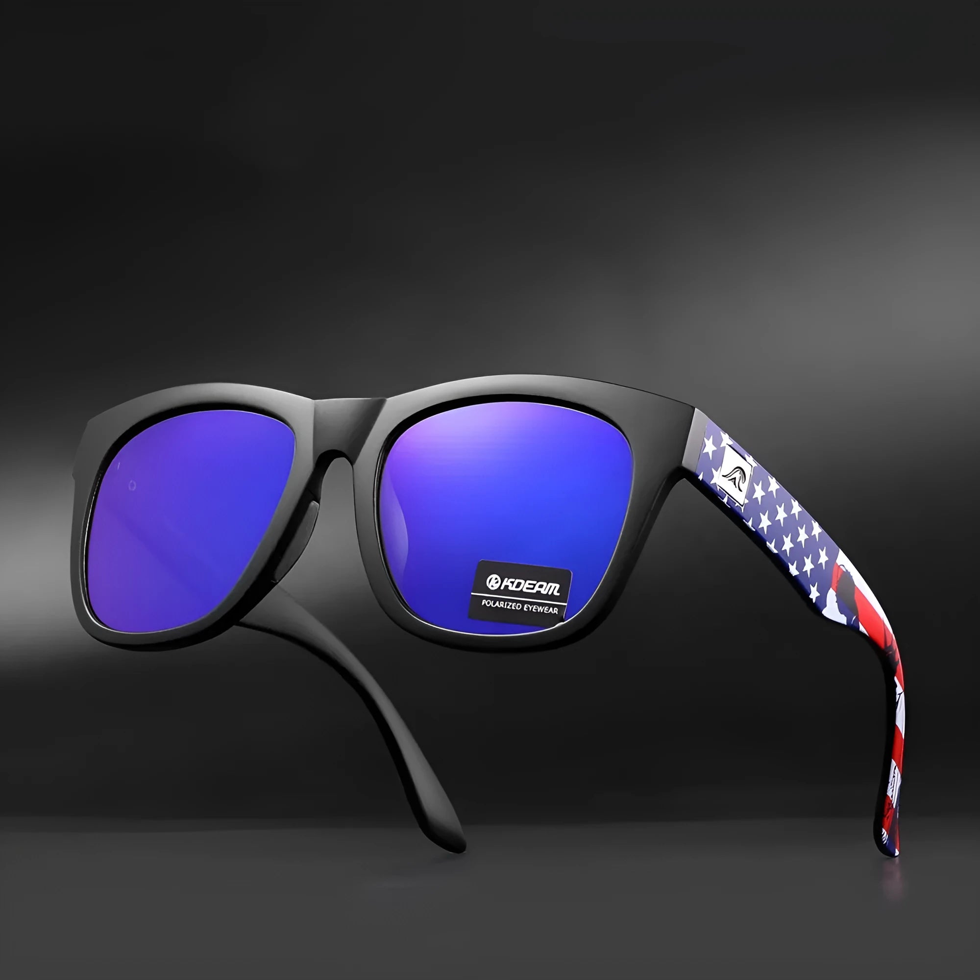 Thickened polarized sunglasses with TAC lenses and PC frame for outdoor UV protection.