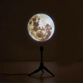 Earth and Moon projection lamp with adjustable hose bracket on a USB cable