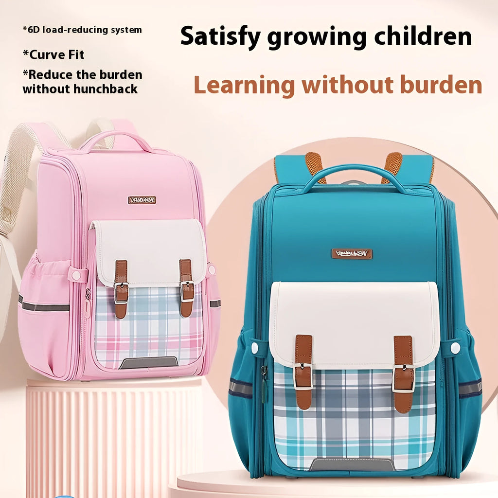 Lightweight student school backpack in Oxford cloth with large capacity for Grade 5-6 students