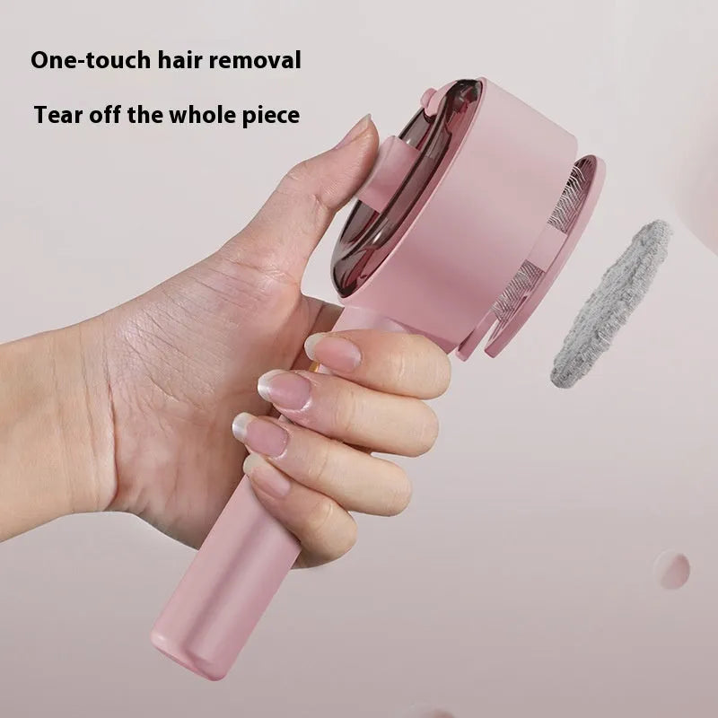 Ceramic white pet grooming brush with steam function and UV sterilisation light