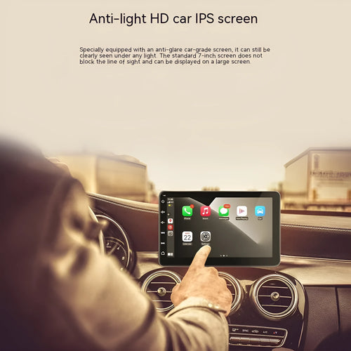 7-inch wireless car GPS navigation unit with OLED screen and universal mounting bracket