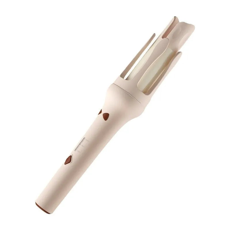 White automatic hair curler with 32mm ceramic barrel on a countertop.