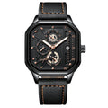 Men's belt style sports watch with quartz movement in 8mm thickness showing colour variations