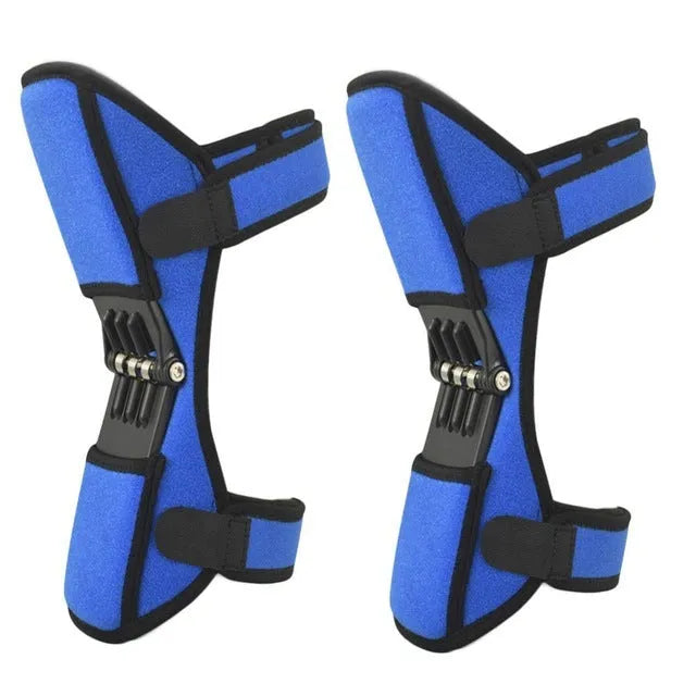 Adjustable knee brace with patella support and spring mechanism in breathable fabric