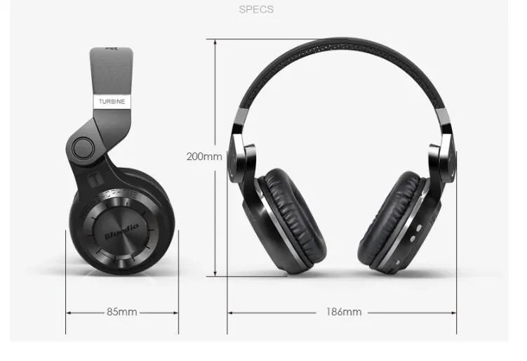 T2 Smart Edition 4.1 Bluetooth headset with metal folding design in black or white colour options