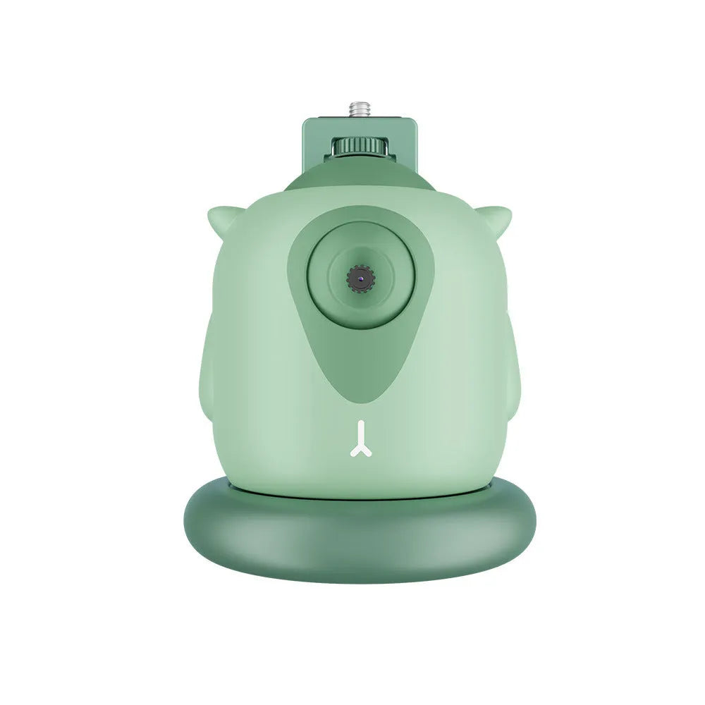 Intelligent AI face recognition gimbal with 360-degree rotation on dark background