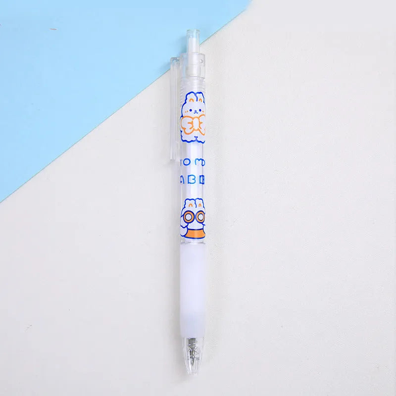 Bear press pen knife set showing six animal designs including orange bear, doll bear, and gourmet bear models