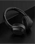 Black Gorsun E98 over-ear wireless Bluetooth headphones showing padded headband and memory-protein ear cushions