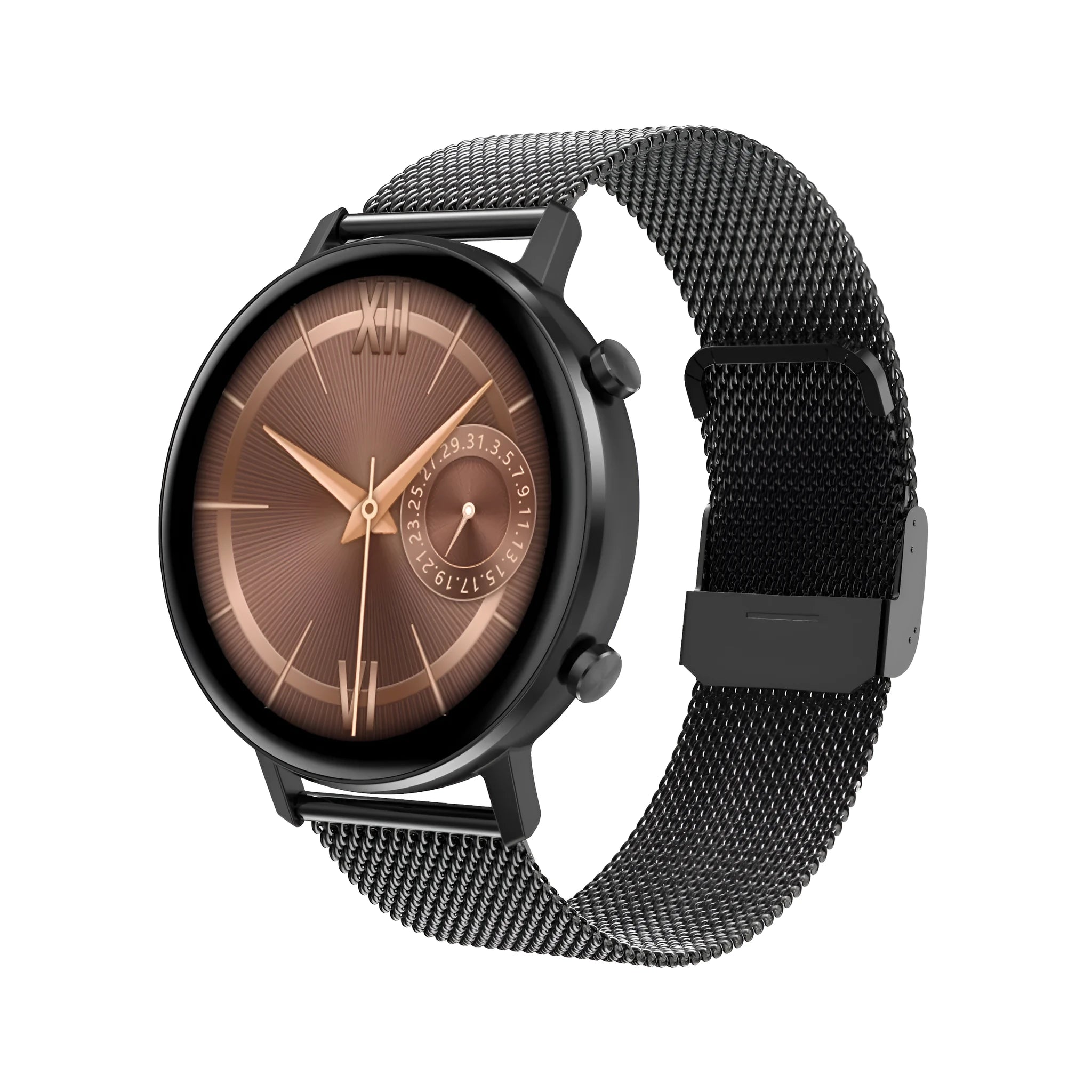 DT96 smart fitness tracker bracelet with colour display and stainless steel wrist strap