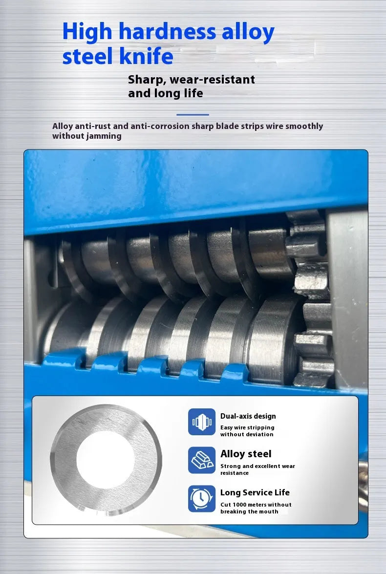 SD-017 manual wire stripping machine with adjustable diameter settings from 0.5mm to 17mm for electrical cables