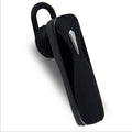 M163 Bluetooth car headset showing control buttons for calls, volume, and selfie remote