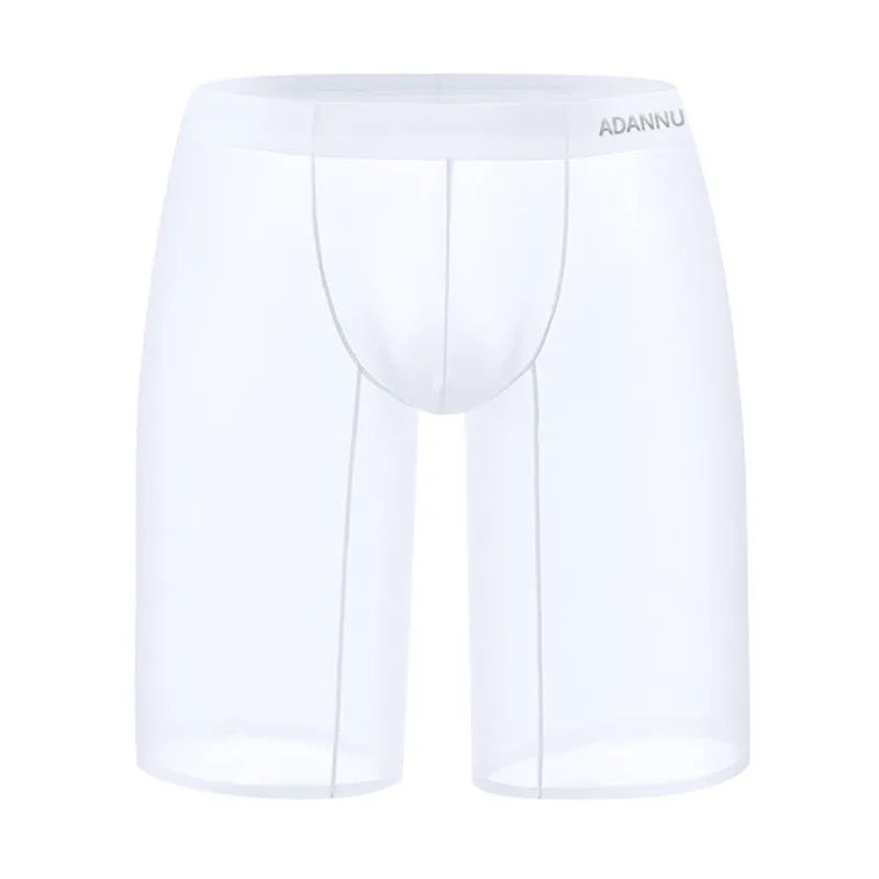 Men's solid colour knitted nylon mesh shorts on a plain background