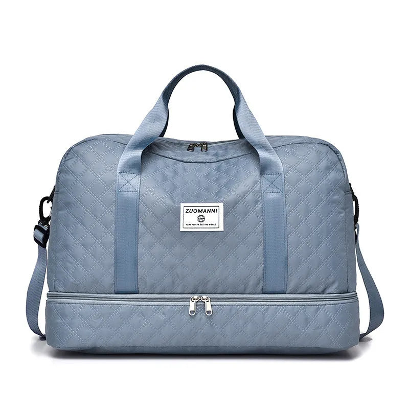 Oxford cloth leisure travel bag with 36-55L capacity in a street style design, shown in a selected colour.