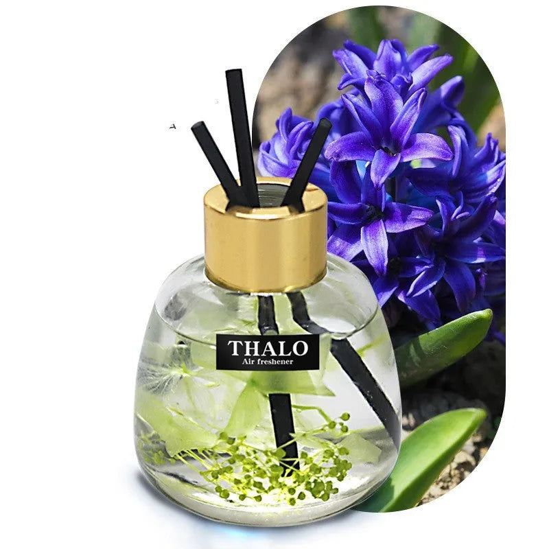 Glass car perfume ornament in creative bottle shape for loose incense automotive decoration