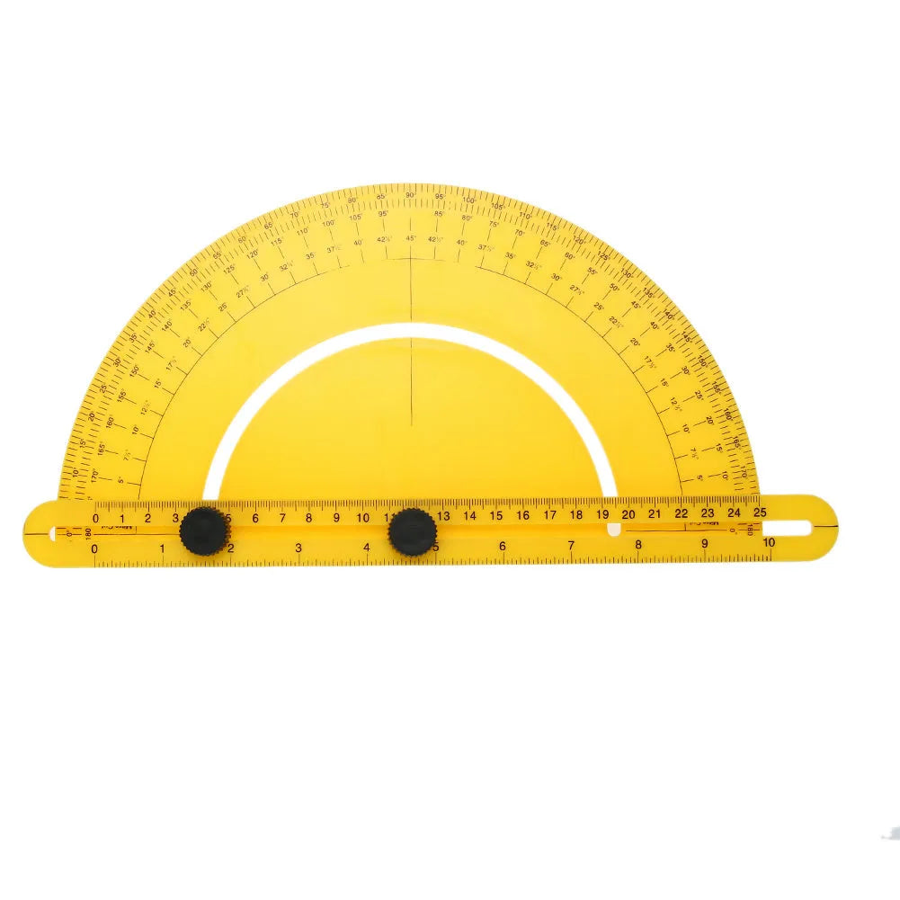 ABS plastic 180-degree tool angle instrument with measuring arm scale board