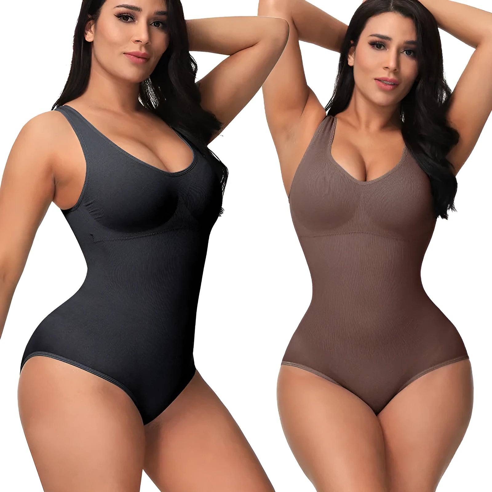 Seamless nylon corset bodysuit shapewear for women in multiple colours and sizes
