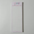 Vertical double-sided English words notepad in B5 half size with pink, purple and blue colour options