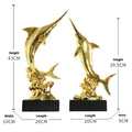 European swordfish resin ornament decorative craft in ocean green, lake blue, coral red or bright gold