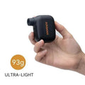 Black AS100 electric bicycle tyre inflator pump with USB charging cable and waterproof bag
