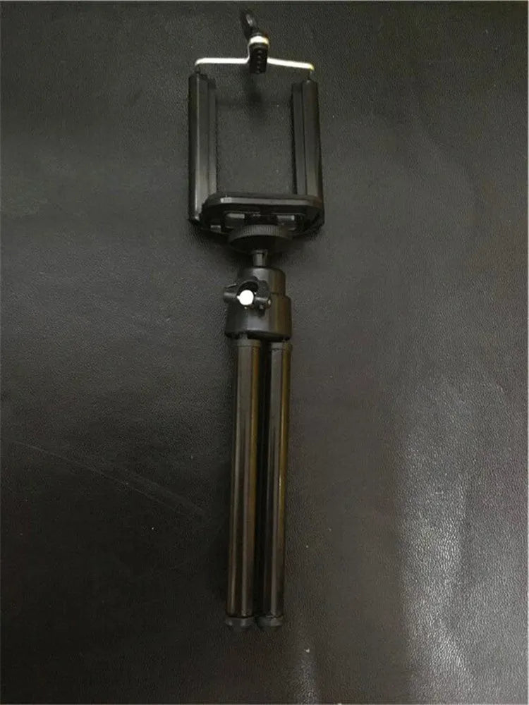 Desktop phone holder with two-section bracket in black and silver colour options