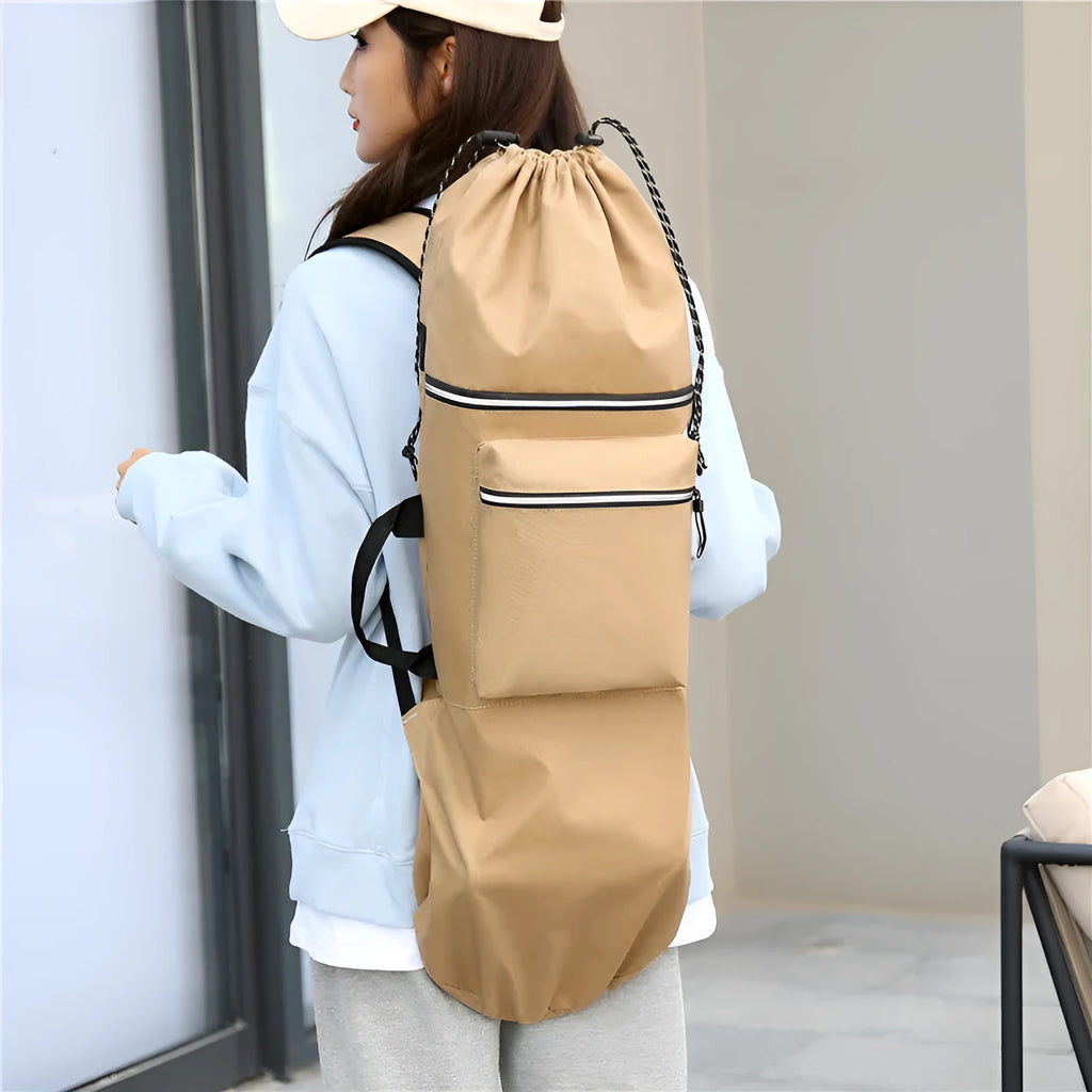 Lightweight waterproof nylon skateboard sports backpack in camouflage colour with large capacity