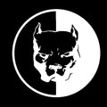 Reflective superhero bulldog car sticker measuring 12x12cm in black, white or red colours