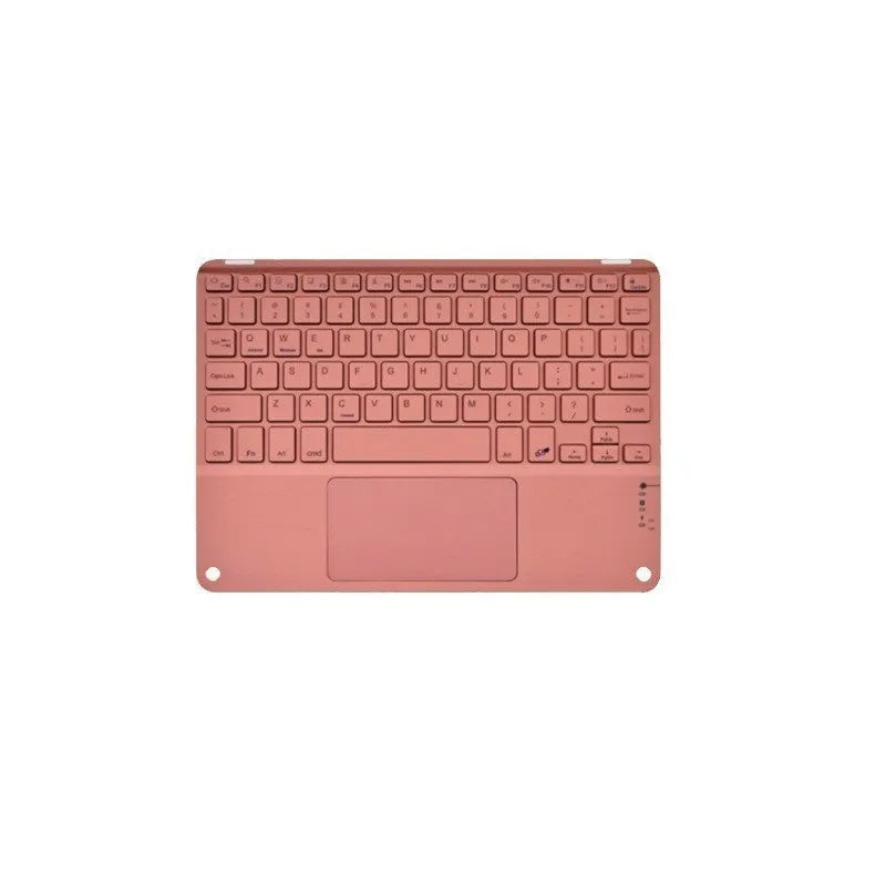 Square Hat Touch Bluetooth Wireless Charging Keyboard in multiple colour options on a desk