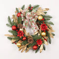 45 cm long plastic artificial Christmas garland with green foliage in American country style, optional LED lights version shown.