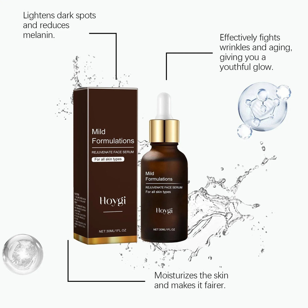 30ml facial skin care essence bottle with nourishing arbutin, collagen, vitamin C and hyaluronic acid formula
